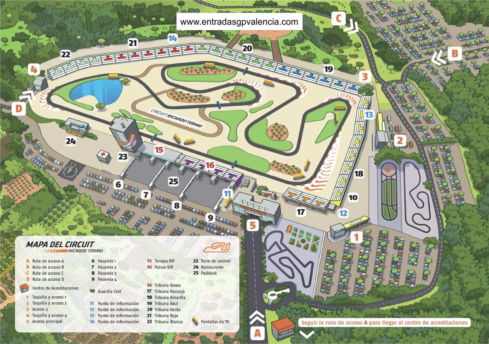 Plano del circuito MotoGP Valencia